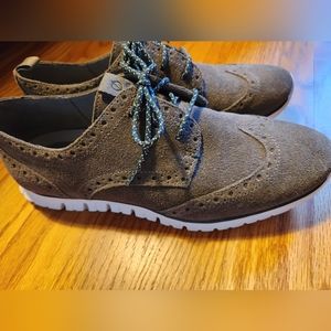 Cole Haan Zero Grand Oxford Gray Suede Shoes/Sneakers 8B